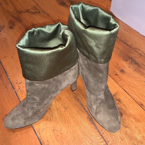 Max Mara Green Suede Boots size 38 1/2 - Picture 6 of 9